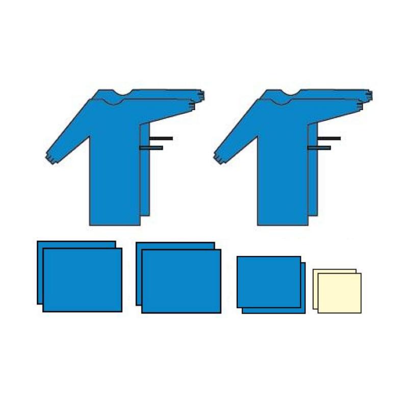 Комплект одягу та покриттів, для травматологічних операцій №1, стерильний, одноразового використання,ТМ «АХІЛЛ»